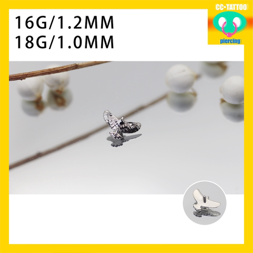 CC猪弟家 16G/18G 老鹰  高抛光钛合金耳钉耳骨钉耳窝钉内螺纹