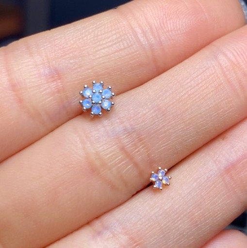 cctattoo韩国耳骨链蜗钉冰晶ins