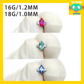 CC猪弟家 高抛光钛合金耳钉耳骨钉耳窝钉内螺纹 小飞贼 16G 18G