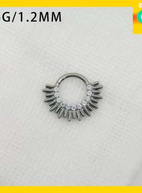 CC猪弟家 16G 锆石轮 DAITH 高抛光钛合金耳环耳骨环耳圈鼻中隔环