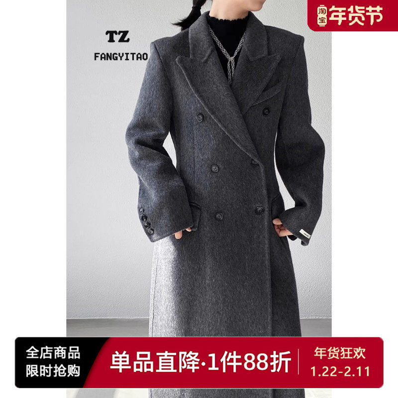 原版实拍！沙漏型收腰双面大衣外套长款过漆韩系女呢子秋冬高级感,女装/女士精品,毛呢外套,淘宝优惠券,粉丝福利购,淘宝优惠卷