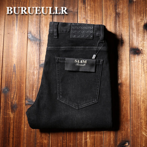 BURUEULLR秋冬加绒加厚牛仔裤