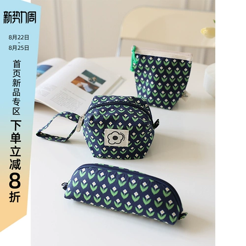 Ткань в форме цветка, кошелек, маленькая сумка через плечо, портативная сумка-органайзер, маленькая сумка клатч для школьников, пенал