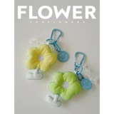 Ткань, милый брелок, брендовый изысканный аксессуар на рюкзак, в цветочек