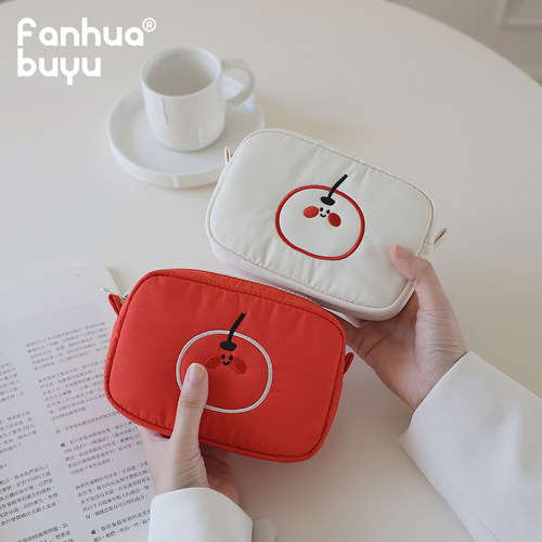 梵花不语手拿包可爱化妆包收纳包