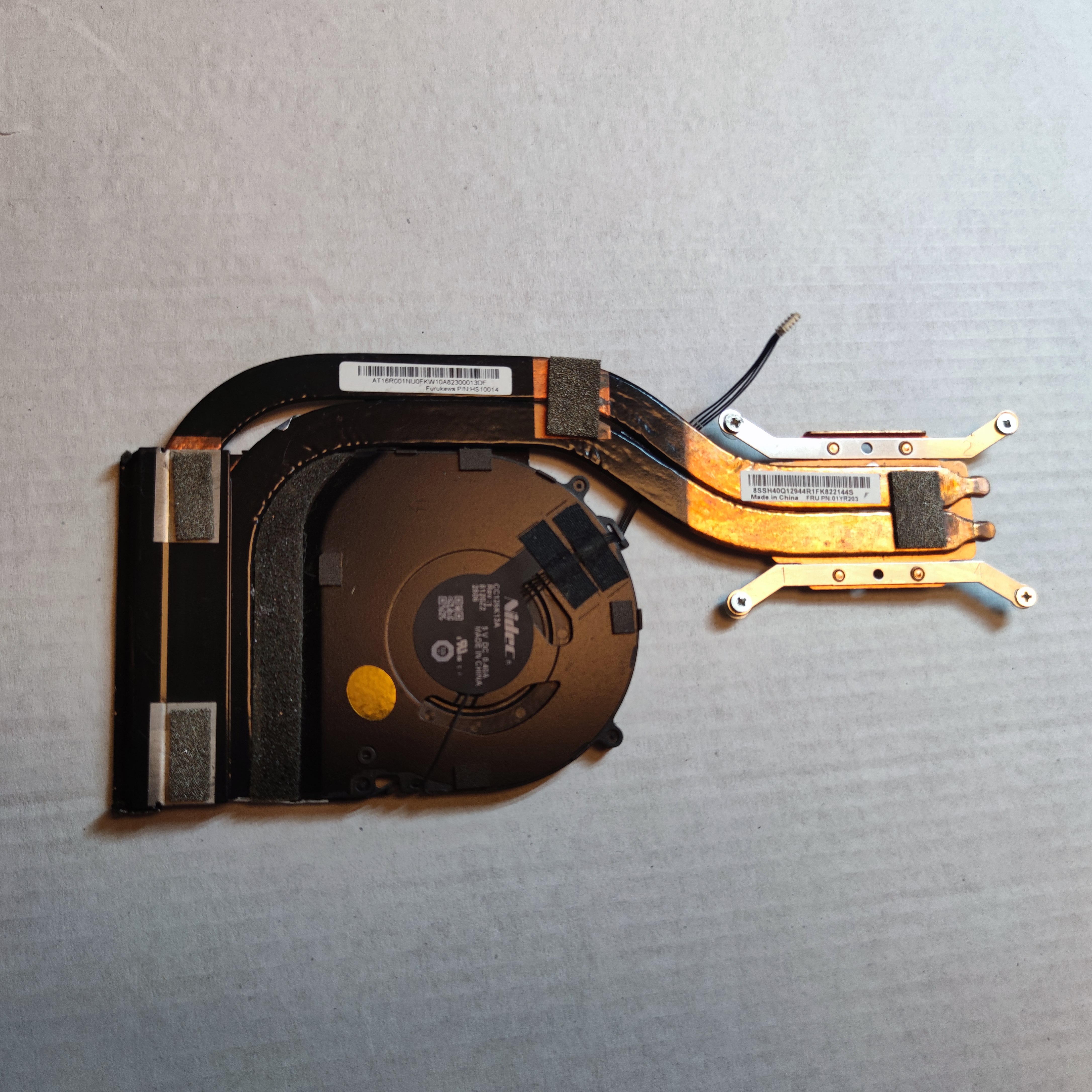 联想ThinkPad联想X1 Carbon 5th 6th 风扇 散热器01YR203 01YR159