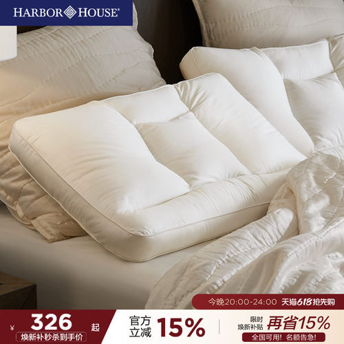 HarborHouse鹅绒分区解压护颈枕A类助睡眠枕芯羽绒枕头Enya