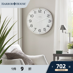 HarborHouse美式 30英寸Prime 家居客厅复古挂钟银框数字挂钟16