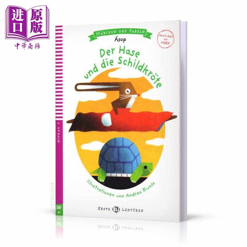 进口原版 *Erste ELI Lektüren 系列 Der Hase und die Schildkr?te 兔子和乌龟 含音频 德文原版 德语分级阅读读   ELI Publishi