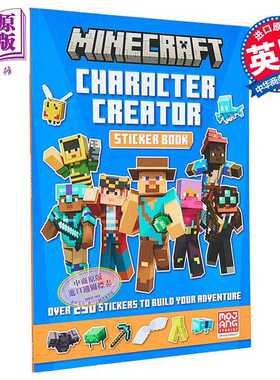 进口原版 *我的世界 角色创建者贴纸书 英文原版 Minecraft Character Creator Sticker Book Mojang AB   Harper Collins UK