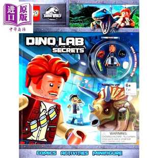 进口原版 *乐高人偶书 侏罗纪 LEGO Jurassic World Dino Lab Secrets (inc toy) 英文原版 儿童活动书 绘本故事书    Ameet Publi