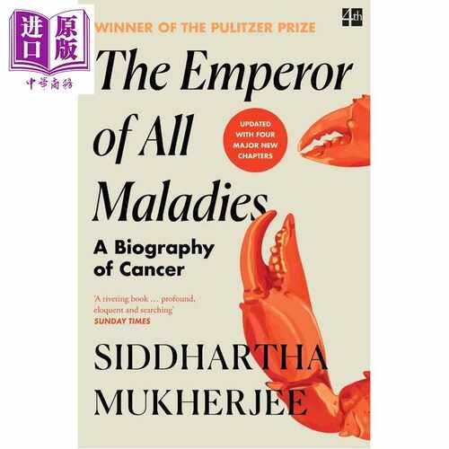 进口原版 *众病之王 传 英文原版 The Emperor of All Maladies A Biography of Cancer Siddhartha Mukherjee   Fourth Estate