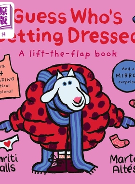 进口原版 *猜猜谁要穿衣服 Marta Altes Guess Whos Getting Dressed 英文原版 儿童纸板绘本 亲子图画书纸板书翻翻   Walker UK