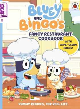 进口原版 *小蓝狗布鲁 美味的餐厅食谱 Bluey and Bingo's Fancy Restaurant Cookbook 英文原版 儿童趣味简易食谱   Ladybird Boo