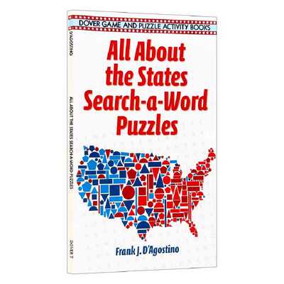 进口原版 All About the States Search-a-Word Puzzles 认识美国各州的字谜游戏 英文原版 英文版   Dover