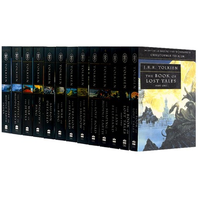进口原版 中土世界的历史 全套13册 英文原版 The History of Middle-earth 13 volumes 托尔金中洲世界史失落的传说霍比特人魔