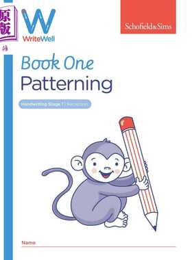 进口原版 *英国S&S教辅 WriteWell 1: Patterning 书写训练 1: 图案 4-5岁 英文原版 英语书写练习   Schofield and Sims