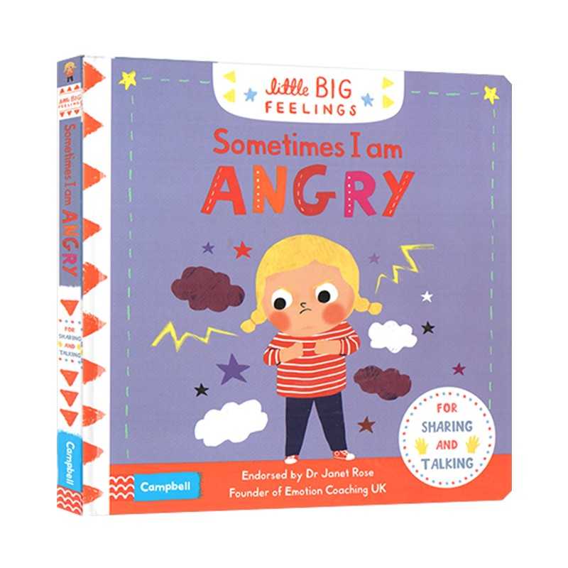 进口原版 有时候我很生气 英文原版 Little Big Feelings Sometimes I Am Angry 英文版幼儿情绪管理绘本 亲子互动图画书 机关