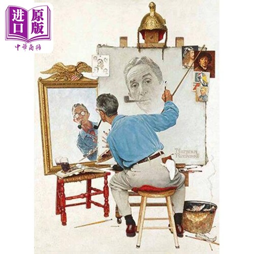 进口原版 *Norman Rockwell's Triple Self-Portrait Notebook 进口艺术 诺曼 罗克韦尔Norman Rockwell的三重自画   Dover Public