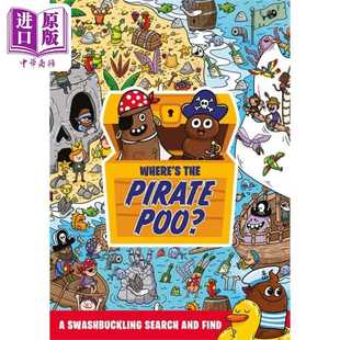 Hachette 英文原版 大开本找找书 Where 儿童绘本 Pirate the 活动与玩具书 进口原版 Poo?来找找：海盗 图画书 便便？