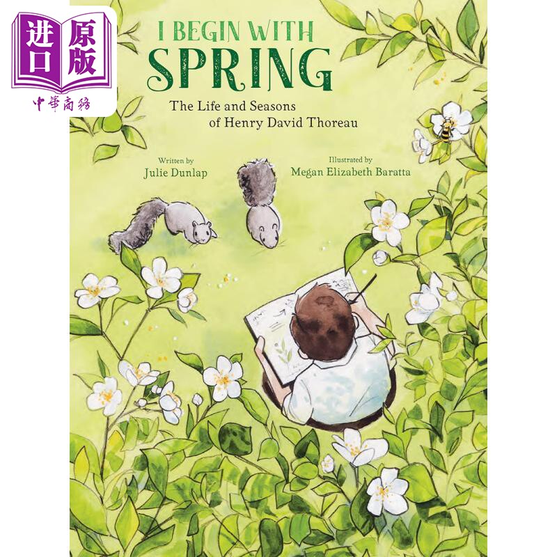 进口原版 *I Begin with Spring 梭罗的春天 英文原版 进口图书 精装童书 儿童绘本 故事图画书 自然动物绘本 6-9岁   Tilbury Hou