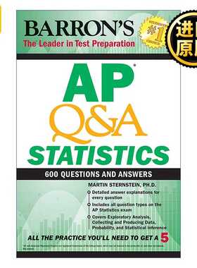 进口原版 AP Q&A Statistics 巴朗AP 统计学 600题  Sternstein Barrons