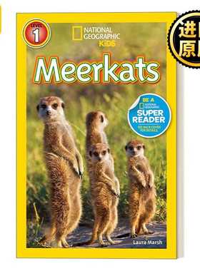 进口原版 英文原版 National Geographic Kids Readers L1 Meerkats 国家地理儿童分级读物第1级 猫鼬 英文版 进口英语原版书籍