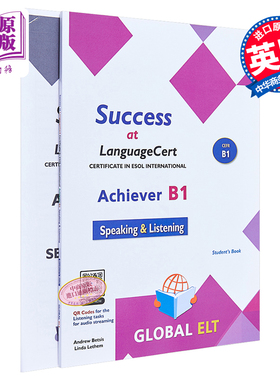 进口原版 *SＵＣcess at LanguageCert B1 Global ELT出版 成功国际语言认证考试少儿B1 ESOL SELT自学套装 含答案 7-