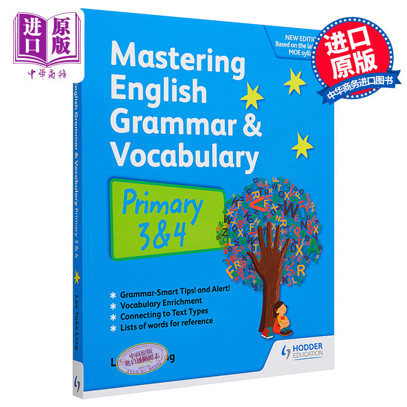 进口原版 *新加坡教辅Hodder Mastering English Grammar vocabulary P3&4 掌握英语语法与常考单词 小学三四年级    Hodder EdＵ