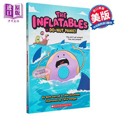 进口原版 *The Inflatables 3 The Inflatables in Do Nut Panic 充气玩具团3 学乐桥梁漫画图像小说 英文原版儿童   SCHOLASTIC U