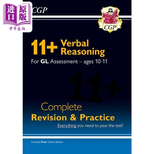 进口原版 Coordinatio Reasoning 11岁含在线版 新11 Complete CGP教辅 Verbal New 英国原版 GL语言推理完整修订和练习10
