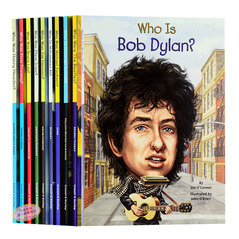 进口原版 *who was 明星系列人物传记9册套装 英文原版 儿童文学 初级章节书 儿童读物   Grosset & Dunlap