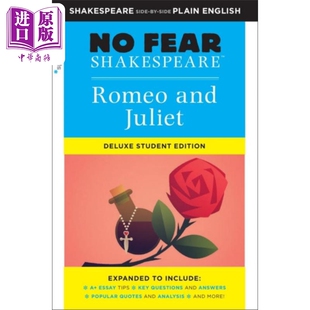 Sparknot 罗密欧与朱丽叶 无惧莎士比亚系列豪华学生版 and Juliet 英文原版 进口原版 Sparknotes Fear Shakespeare Romeo