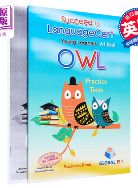 进口原版 *SＵＣceed in LanguageCert Young Learners A1 ESOL OWL 备考朗思少儿英语考试测试练习自学套装小学 Glob
