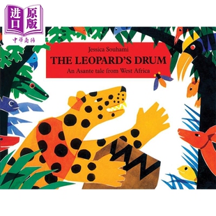 Drum 来自西非 The Jessica Lin 进口原版 儿童动物图画故事书 豹子 Leopard 英文原版 一个阿桑特故事 鼓 Frances 3到7岁