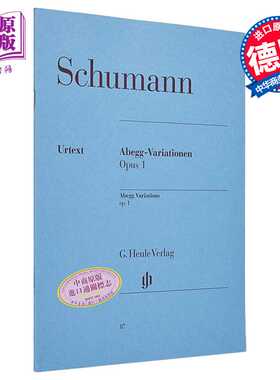 进口原版 *亨乐原版 舒曼阿贝格变奏曲 op1 钢琴独奏 带指法 Schumann Abegg-Variat. op.1 HN87 进口艺术   G. Henle Verlag