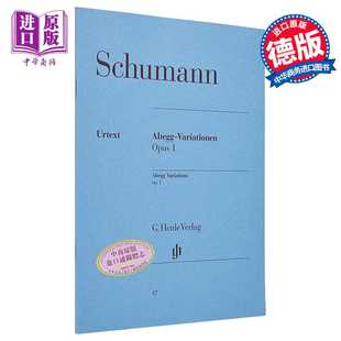 op1 HN87 Verlag 進口原版 Variat. 帶指法 Henle Schumann 鋼琴獨奏 op.1 Abegg 舒曼阿貝格變奏曲 進口藝術 亨樂原版