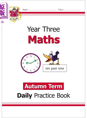 进口原版 *英国原版CGP教辅 新KS2数学日常练习书 3年级-秋季学期 New KS2 Maths Daily Practice Book Year 3 Autu   Coordinatio
