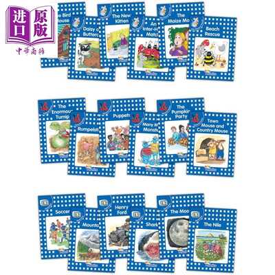 进口原版 *Jolly Phonics Readers Level 4 Complete Set 快乐自然拼读读物蓝色等级18本套装 4级 英文原版英语分级   Jolly Learn