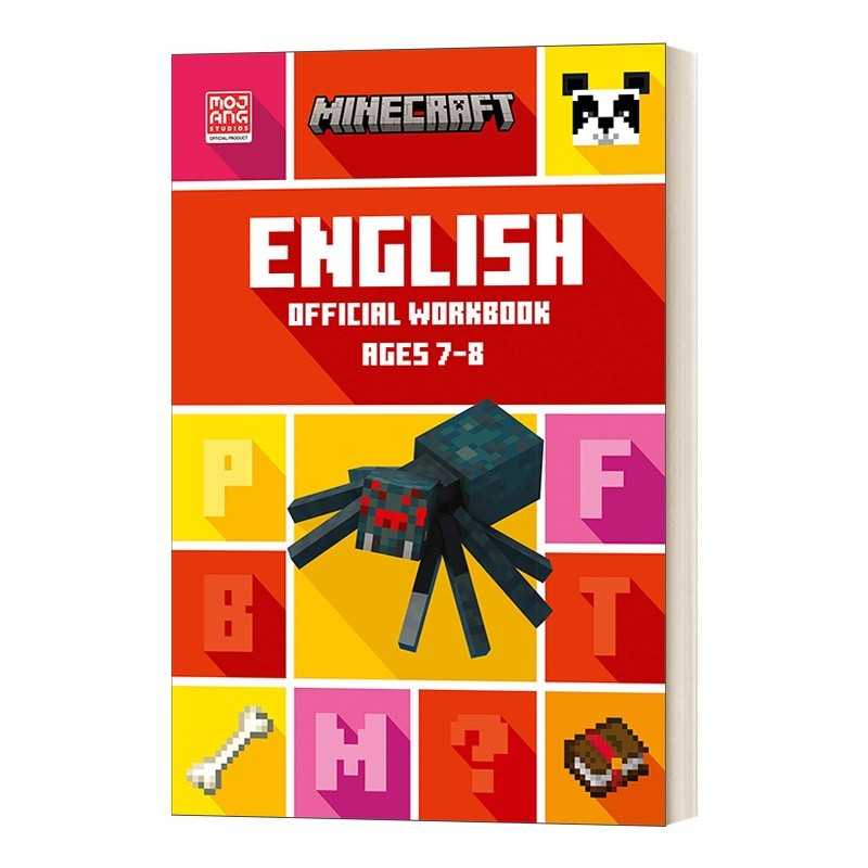 进口原版 我的世界官方英语练习册7-8岁 英文原版 Minecraft English Ages 7-8 Official Workbook 英文版 进口英语原版书籍