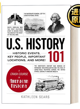 进口原版 英文原版 U.S. History 101 系列 美国历史 精装 英文版 Kathleen Sears 进口英语原版书籍   Adams