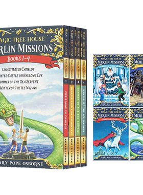 进口原版 树屋梅林的任务1-4册 英文原版 Merlin Mission1-4 The Magic Tree House 29-32 儿童桥梁章节小说的书屋英语