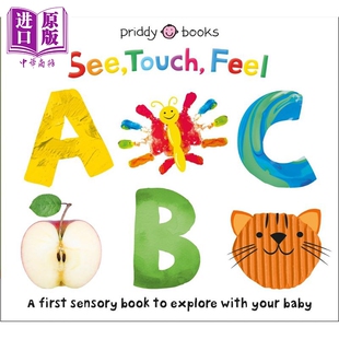 进口原版 进口图书 Feel See 幼教纸板书 启蒙感觉ABC Priddy 低幼儿童早教绘本 英文原版 ABC Roger ToＵＣh