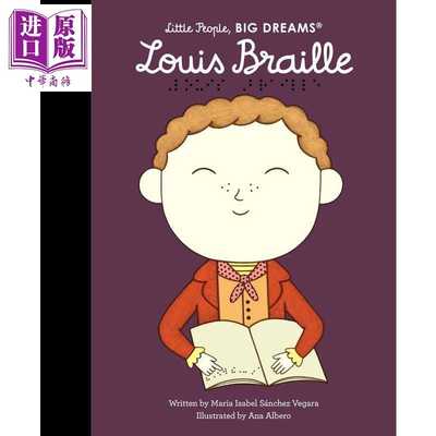 进口原版 *小人物大理想 路易斯.布莱叶 盲文发明者 Little People Big Dreams Louis Braille 英文原版进口书 人物   Frances Lin