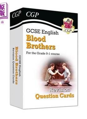 进口原版 *英国CGP教辅 新GCSE英语亲兄弟修订问题卡 New Grade 9-1 GCSE English Blood Brothers Revision Questi   CGP