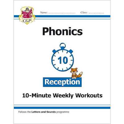 进口原版 *英国CGP English 10-Minute Weekly Workouts: Phonics - Reception   CGP