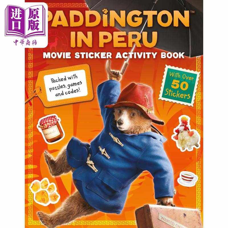 进口原版 *帕丁顿熊的秘鲁之旅 贴纸活动书 Paddington in Peru Movie Sticker Activity Book 英文原版 儿童活动玩   Harper Coll