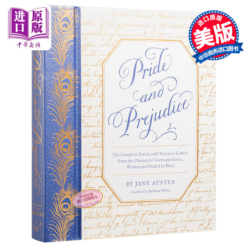 进口原版 *简奥斯汀 傲慢与偏见 礼品版 含19封人物往来手写书信 Pride and Prejudice Jane Austen Barbara Heller   Chronicle B