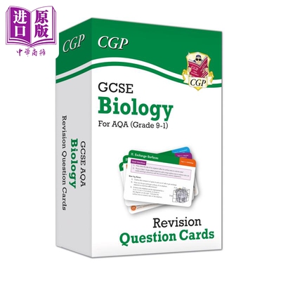 进口原版 *英国CGP 9-1 GCSE Biology AQA Revision Question Cards   Coordination Group Pub