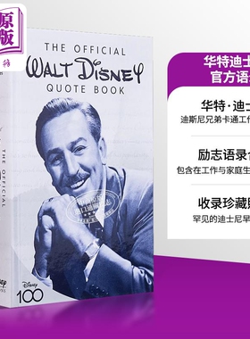 进口原版 *华特迪士尼官方语录 The Official Walt Disney Quote Book 英文原版 Walter Disney 影视相关人物传记   Disney Press